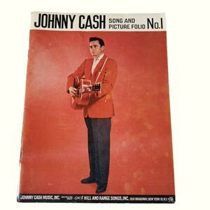 Vintage 1958 Rare Song and Picture Folio Johnny Cash No. 1 Lyrics and Photos